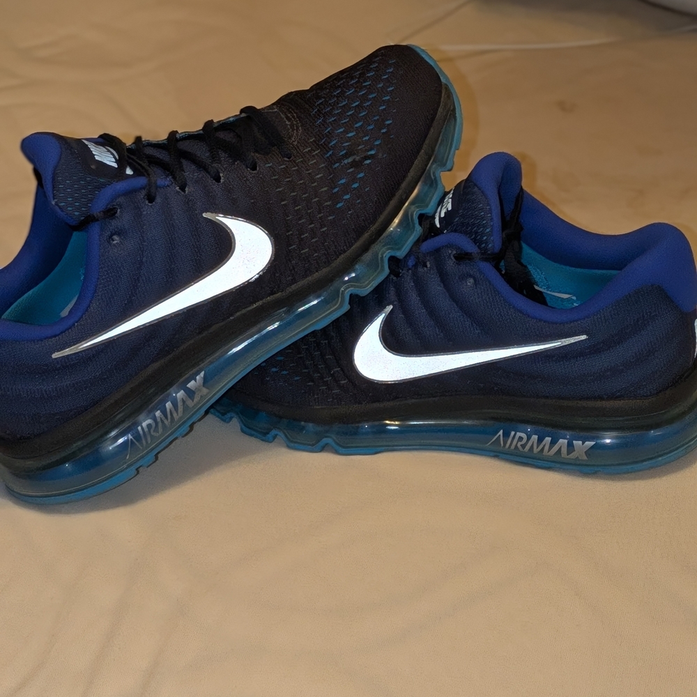 Nike Air Max Black and Blue Sneakers